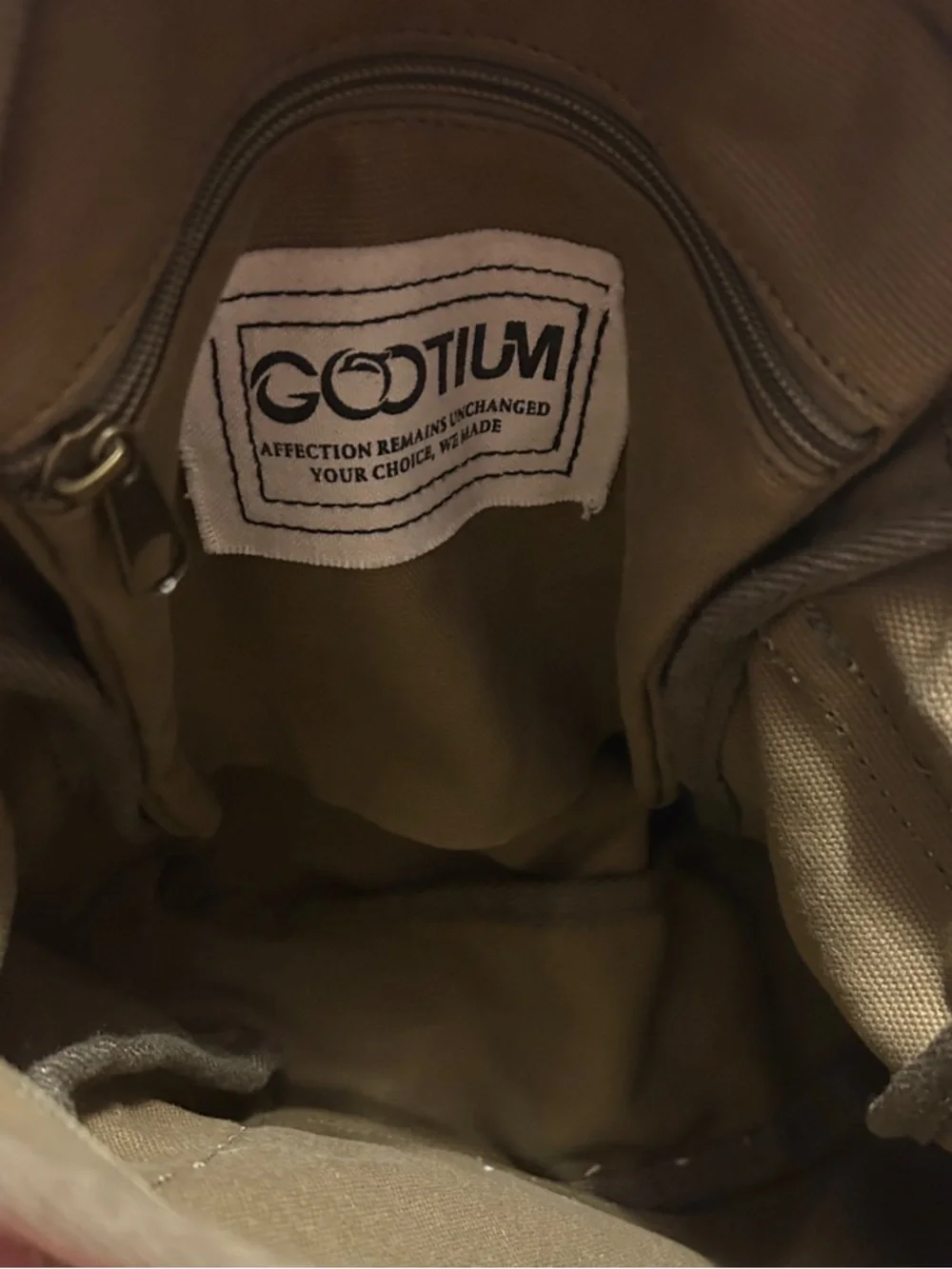 Canvas Messenger Bag for Men in Khaki
